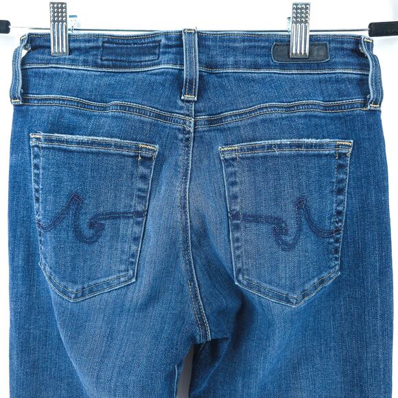 Ag Adriano Goldschmied High Rise The Farrah Skinny Ankle Jean Med Wash RawHem 27 - Picture 10 of 12